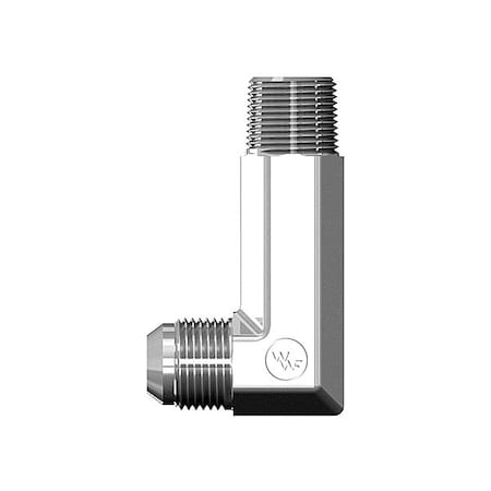 World Wide Fittings Male JIC to Male Pipe 90 Degree Elbow - Extra Long F5435X06X08